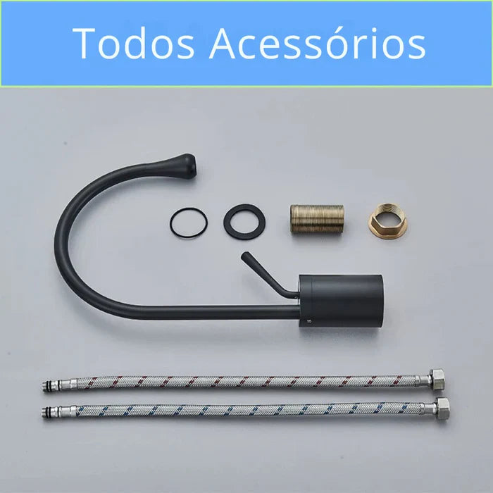 Torneira de Lavatório com Misturador de Temperatura